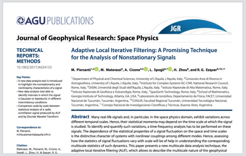 Geophisical Research: Space Physics
