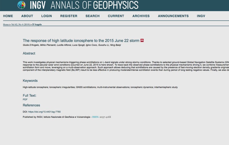 INGV Annals of Geophysics